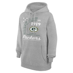 Green Bay Packers Starter Unisex Arch Team Fleece Pullover Hoodie - Heather Gray cheap