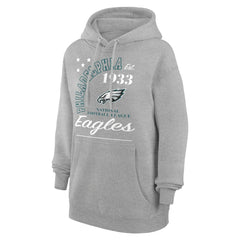 Philadelphia Eagles Starter Unisex Arch Team Fleece Pullover Hoodie - Heather Gray cheap