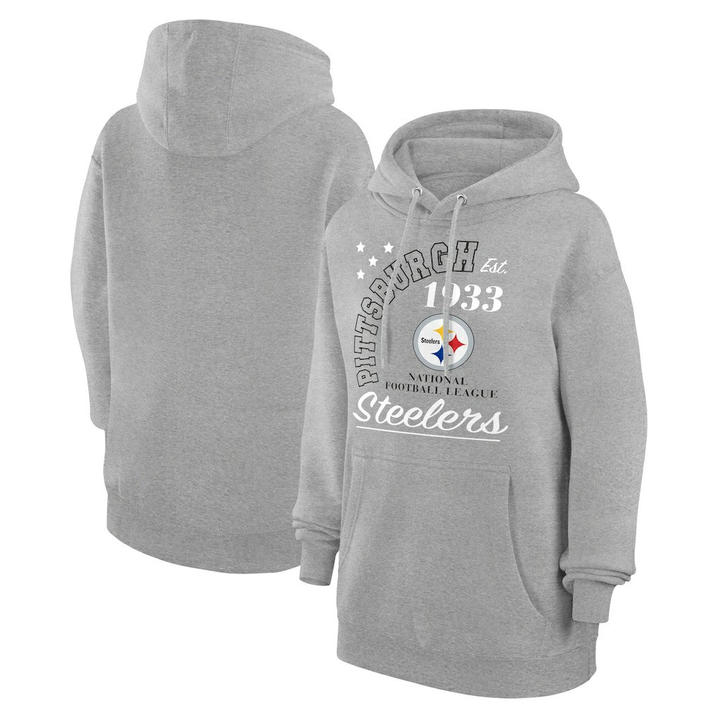 Pittsburgh Steelers Starter Unisex Arch Team Fleece Pullover Hoodie - Heather Gray sale