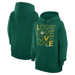 Green Bay Packers G-III 4Her by Carl Banks Women's Love Graphic Pullover Hoodie - Hunter Green sale