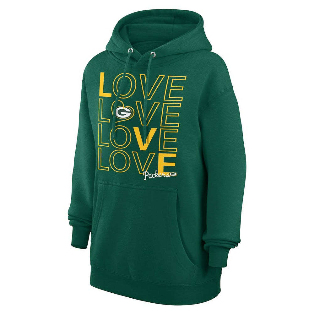 Green Bay Packers G-III 4Her by Carl Banks Women's Love Graphic Pullover Hoodie - Hunter Green sale