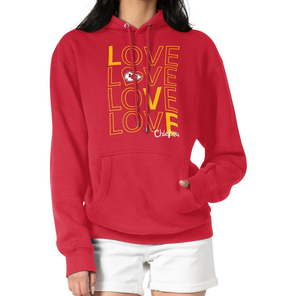 Kansas City Chiefs G-III 4Her by Carl Banks Women's Love Graphic Pullover Hoodie - Red online