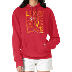 Kansas City Chiefs G-III 4Her by Carl Banks Women's Love Graphic Pullover Hoodie - Red online