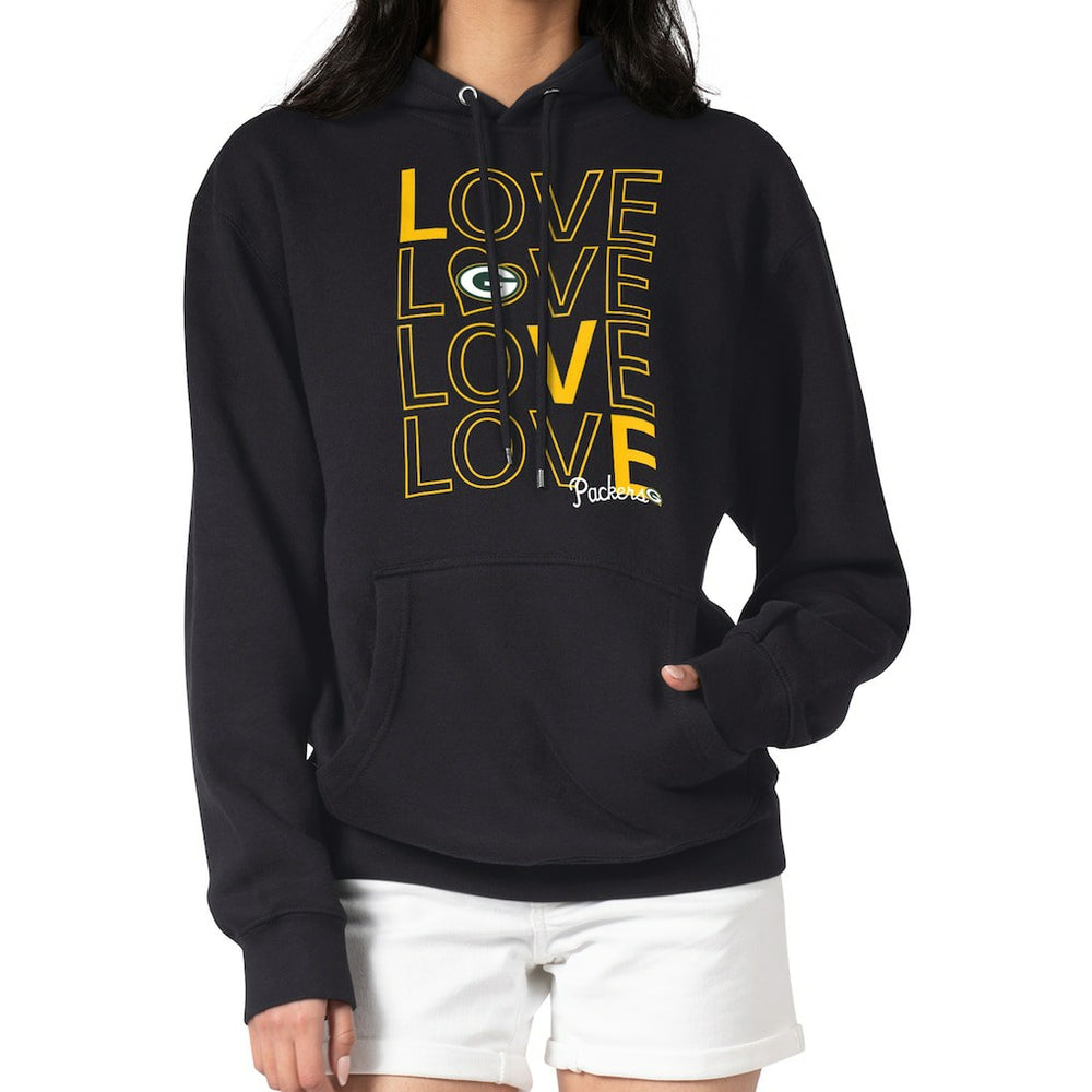 Green Bay Packers G-III 4Her by Carl Banks Women's Love Graphic Pullover Hoodie - Black online