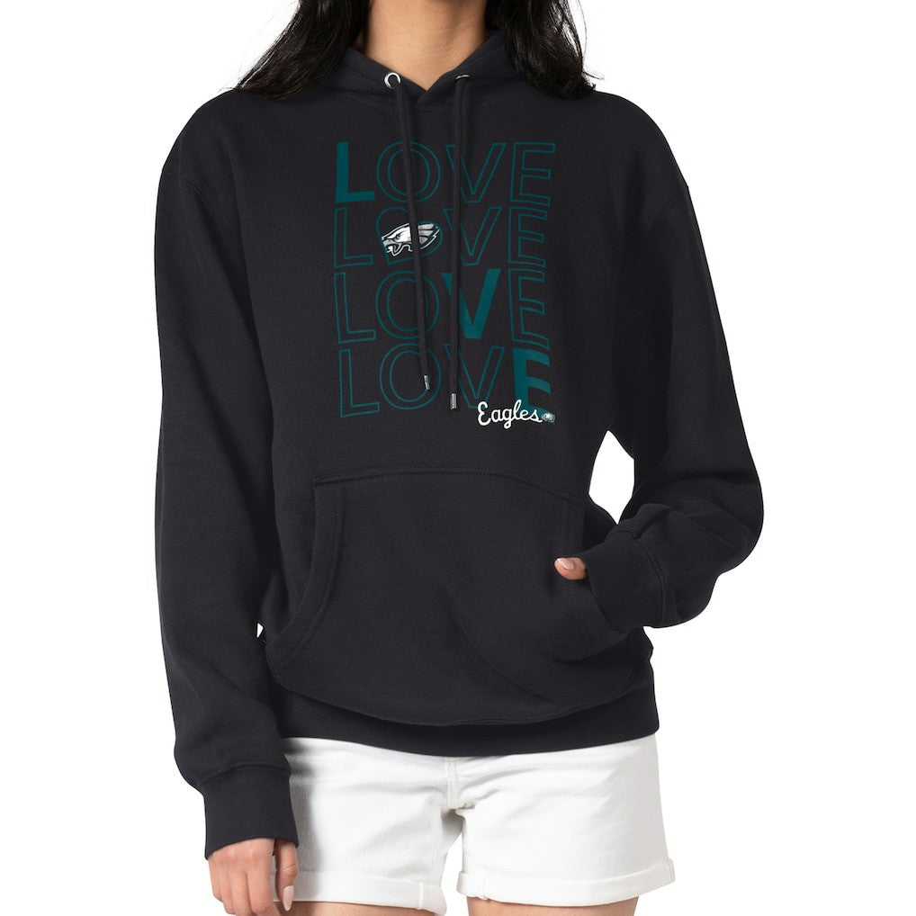 Philadelphia Eagles G-III 4Her by Carl Banks Women's Love Graphic Pullover Hoodie - Black sale