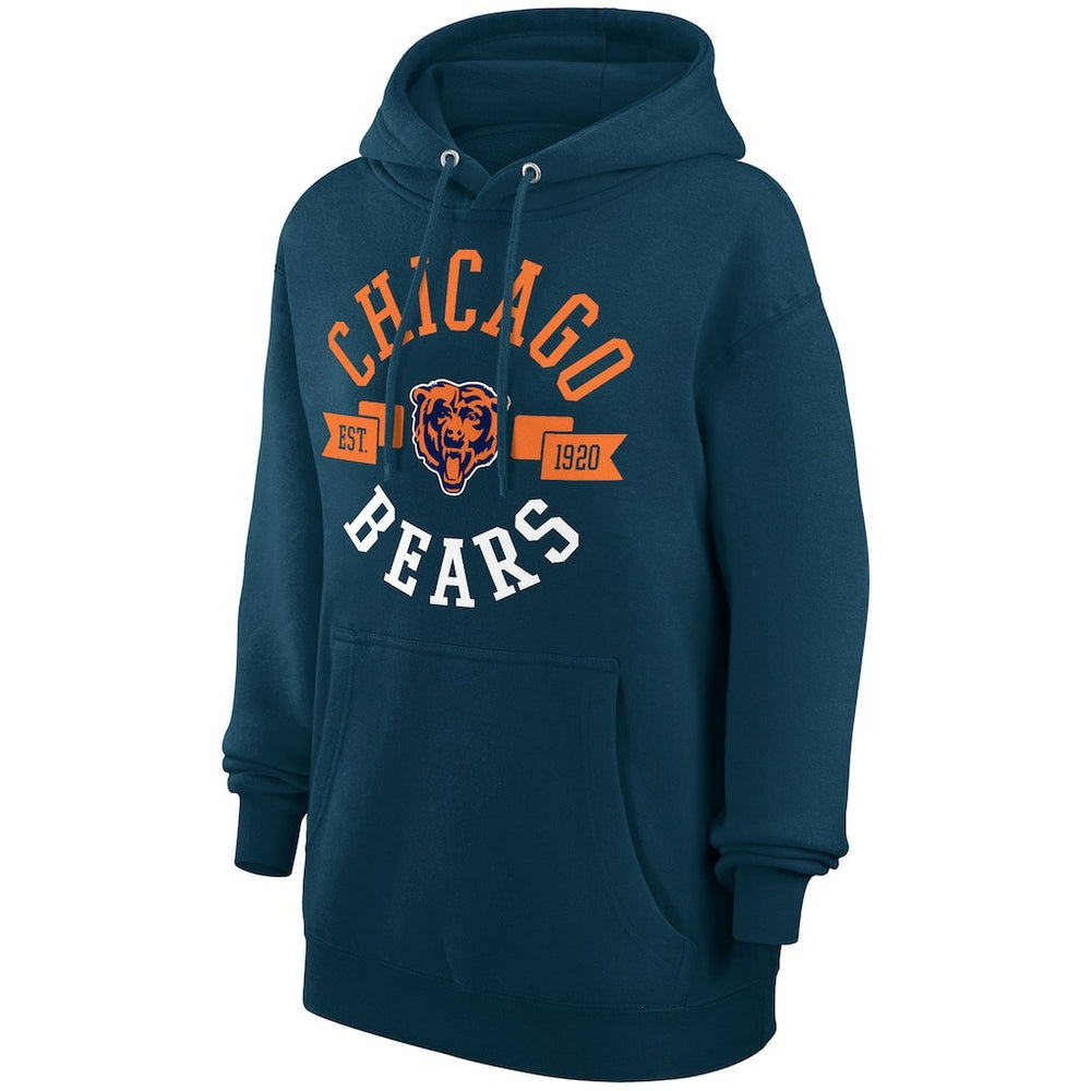 Chicago Bears G-III 4Her by Carl Banks Women's City Graphic Team Fleece Pullover Hoodie - Navy online