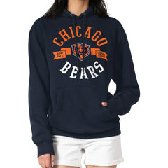 Chicago Bears G-III 4Her by Carl Banks Women's City Graphic Team Fleece Pullover Hoodie - Navy online