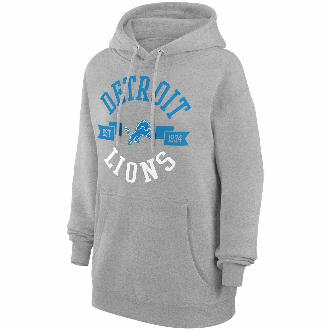 Detroit Lions G-III 4Her by Carl Banks Women's City Graphic Team Fleece Pullover Hoodie - Heather Gray online