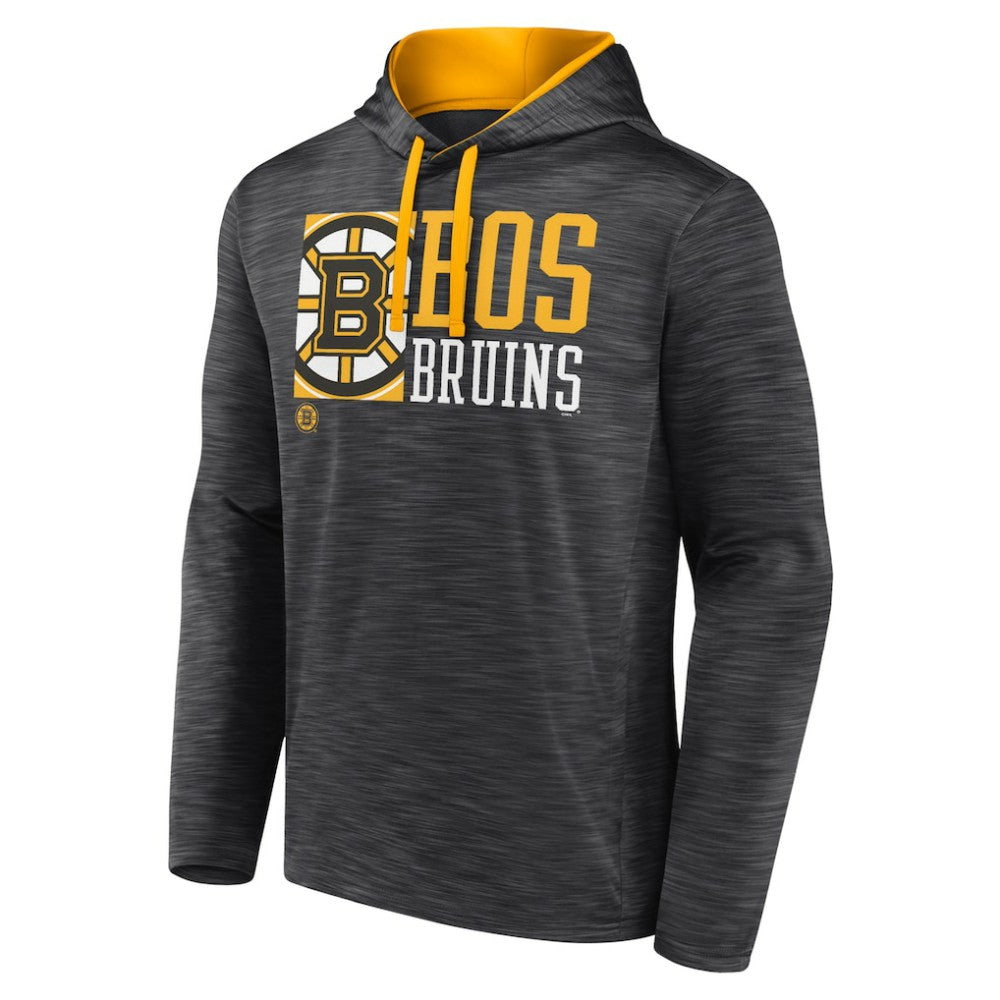 Boston Bruins Fanatics Never Quit Pullover Hoodie Charcoal