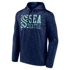 Seattle Kraken Fanatics Never Quit Pullover Hoodie Deep Sea Blue