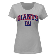 New York Giants Women's Plus Size Arch Over Logo T-Shirt - Heather Gray on sale