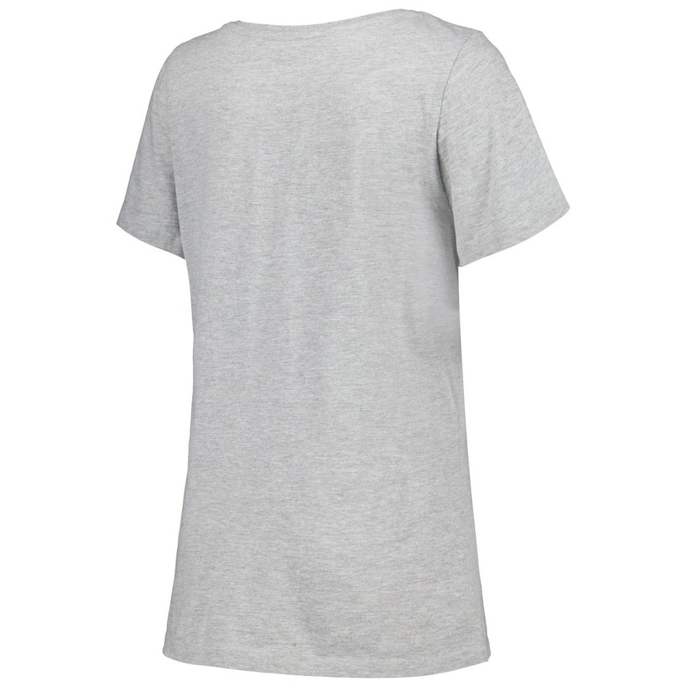 Las Vegas Raiders Women's Plus Size Arch Over Logo T-Shirt - Heather Gray sale