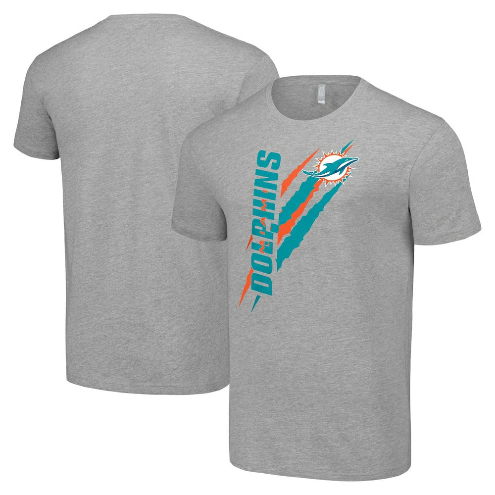 Miami Dolphins Starter Color Scratch T-Shirt - Heather Gray outlet