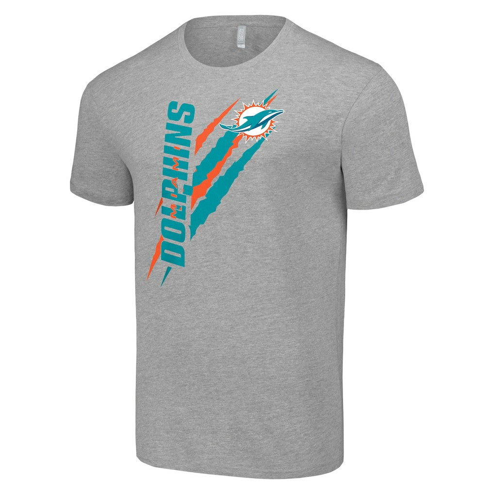 Miami Dolphins Starter Color Scratch T-Shirt - Heather Gray outlet