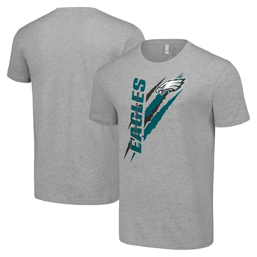 Philadelphia Eagles Starter Color Scratch T-Shirt - Heather Gray on sale