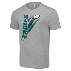 Philadelphia Eagles Starter Color Scratch T-Shirt - Heather Gray on sale