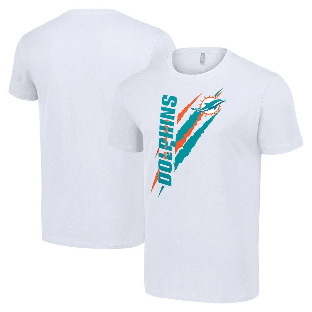 Miami Dolphins Starter Color Scratch T-Shirt - White on sale