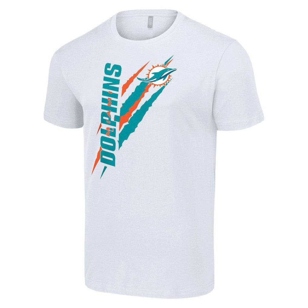 Miami Dolphins Starter Color Scratch T-Shirt - White on sale