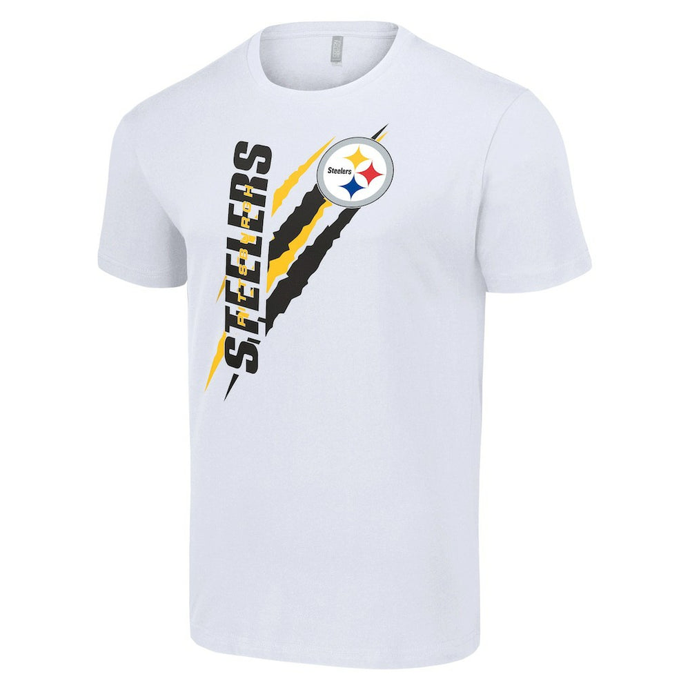 Pittsburgh Steelers Starter Color Scratch T-Shirt - White outlet