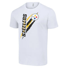 Pittsburgh Steelers Starter Color Scratch T-Shirt - White outlet