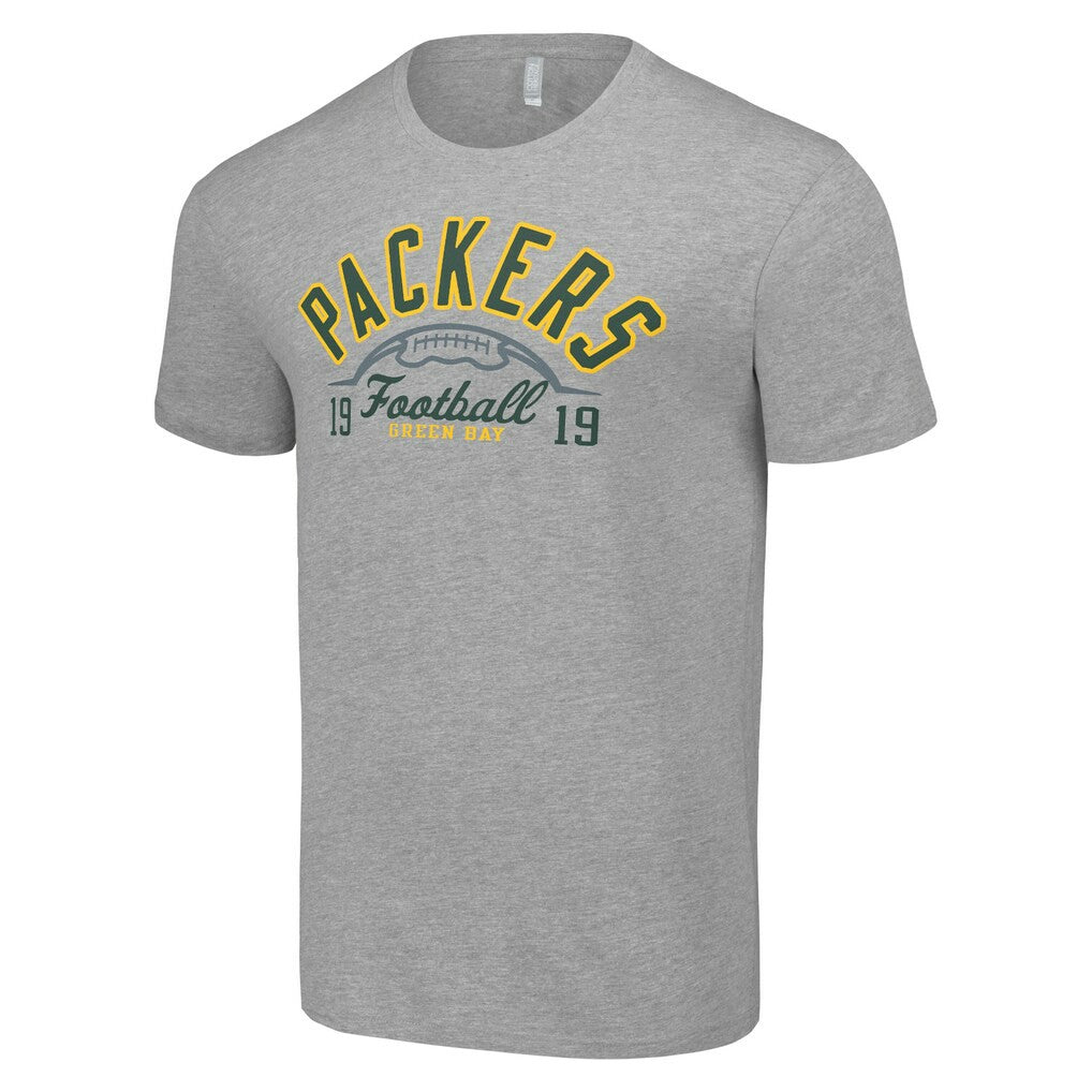 Green Bay Packers Starter Half Ball Team T-Shirt - Heather Gray discount