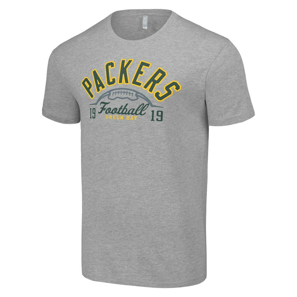 Green Bay Packers Starter Half Ball Team T-Shirt - Heather Gray discount