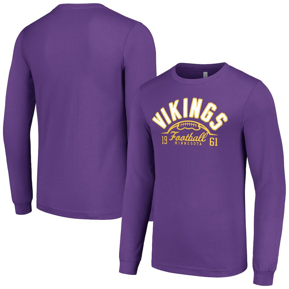 Minnesota Vikings Starter Half Ball Team Long Sleeve T-Shirt - Purple on sale