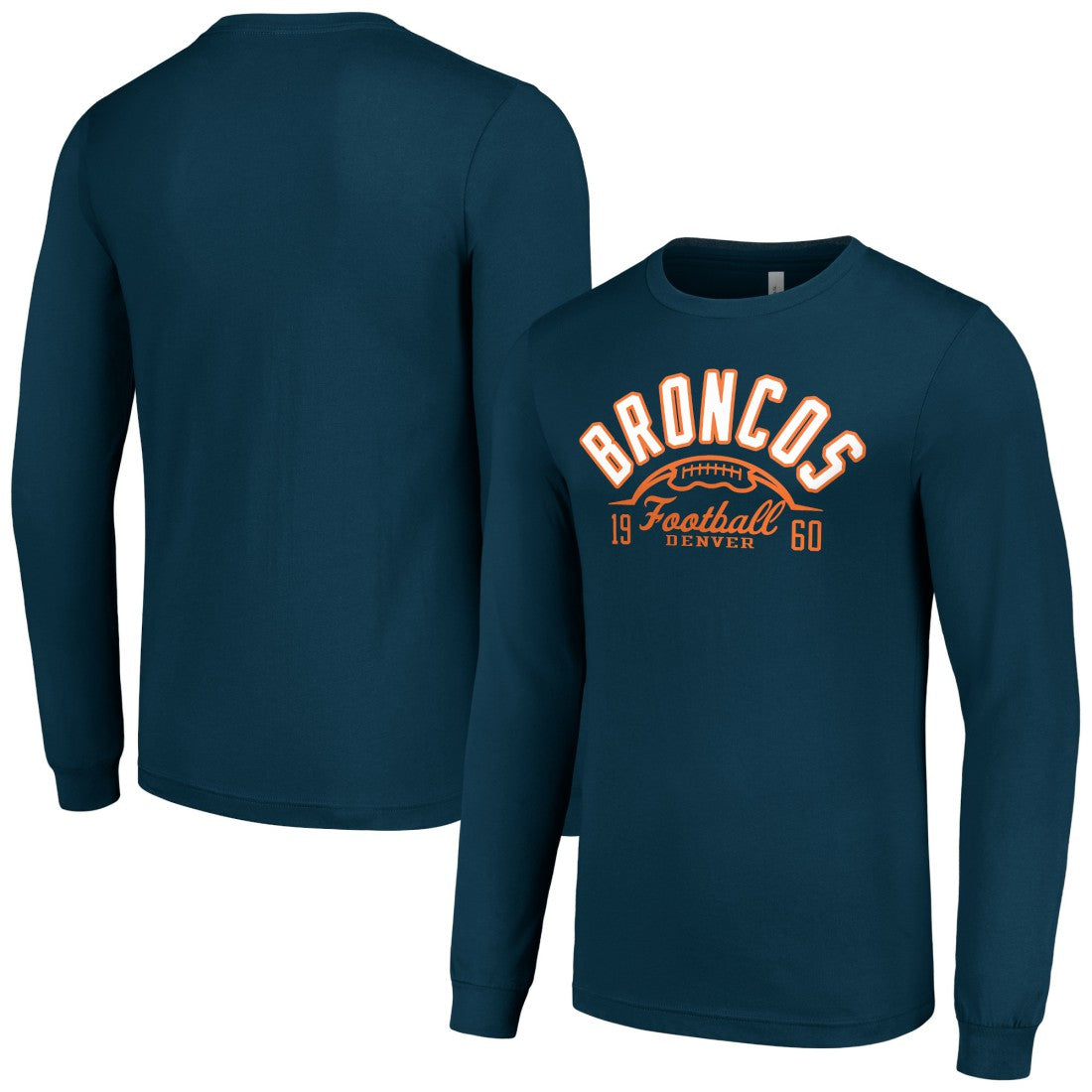 Denver Broncos Starter Half Ball Team Long Sleeve T-Shirt - Navy sale