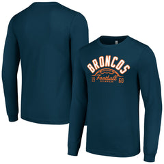 Denver Broncos Starter Half Ball Team Long Sleeve T-Shirt - Navy sale