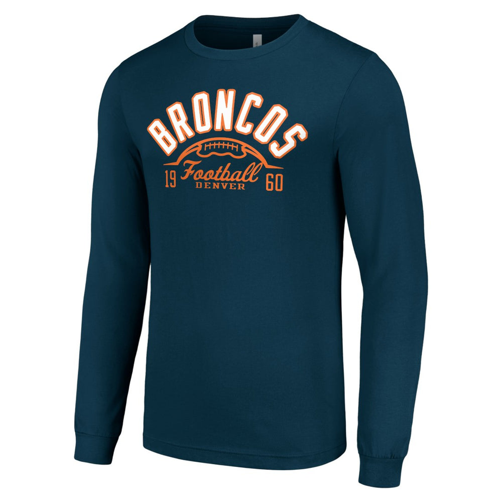 Denver Broncos Starter Half Ball Team Long Sleeve T-Shirt - Navy sale