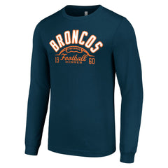 Denver Broncos Starter Half Ball Team Long Sleeve T-Shirt - Navy sale