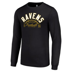 Baltimore Ravens Starter Half Ball Team Long Sleeve T-Shirt - Black for sale