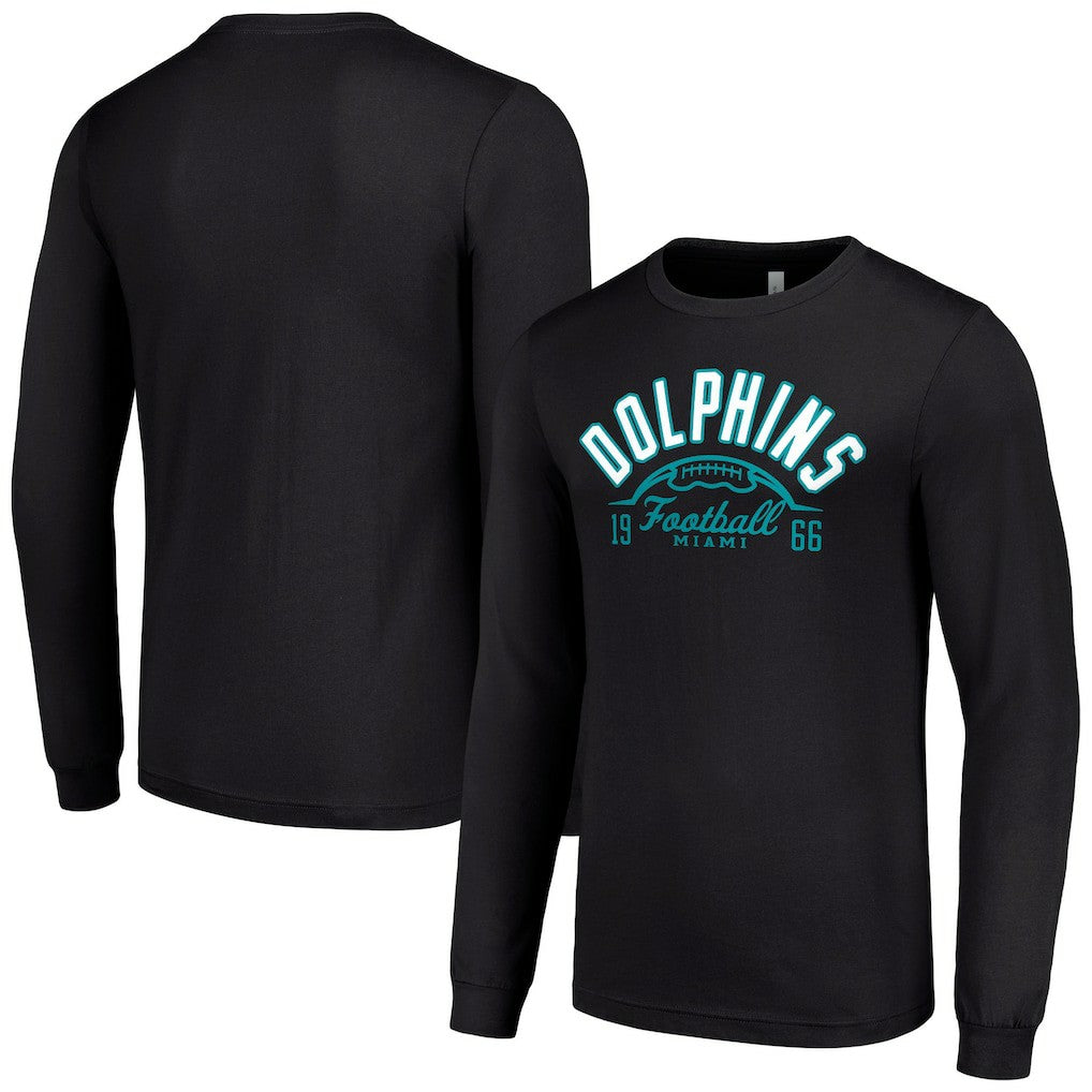 Miami Dolphins Starter Half Ball Team Long Sleeve T-Shirt - Black outlet