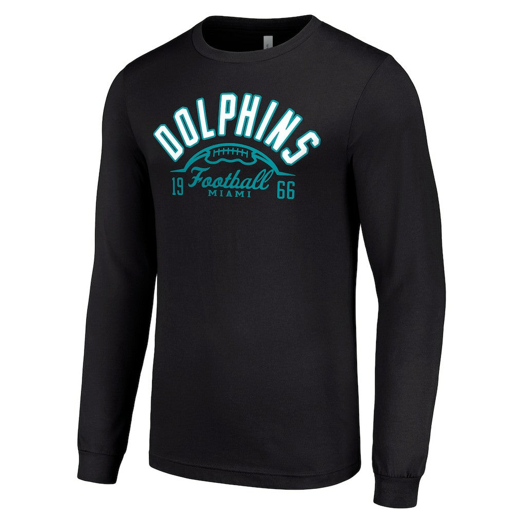 Miami Dolphins Starter Half Ball Team Long Sleeve T-Shirt - Black outlet