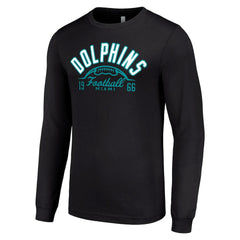 Miami Dolphins Starter Half Ball Team Long Sleeve T-Shirt - Black outlet