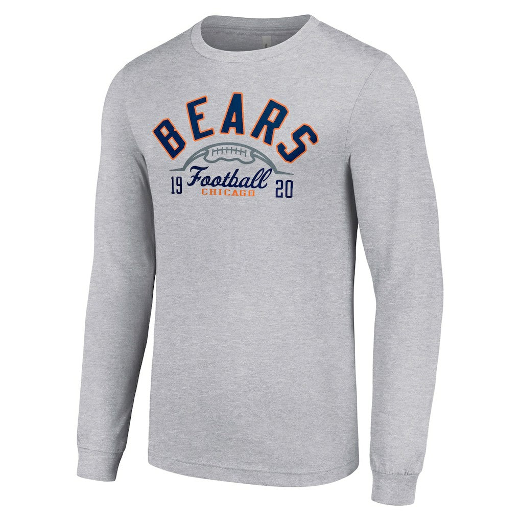 Chicago Bears Starter Half Ball Team Long Sleeve T-Shirt - Heather Gray for sale