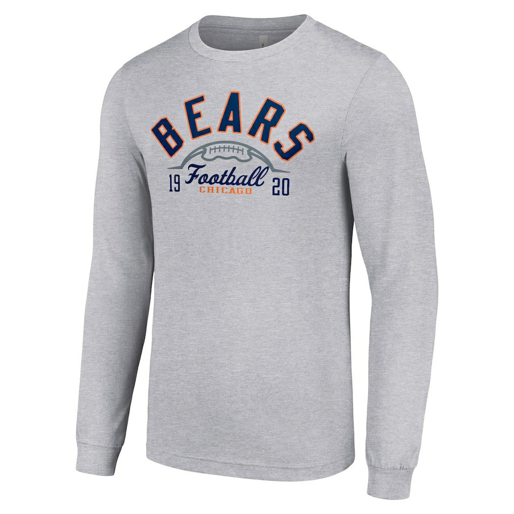 Chicago Bears Starter Half Ball Team Long Sleeve T-Shirt - Heather Gray for sale