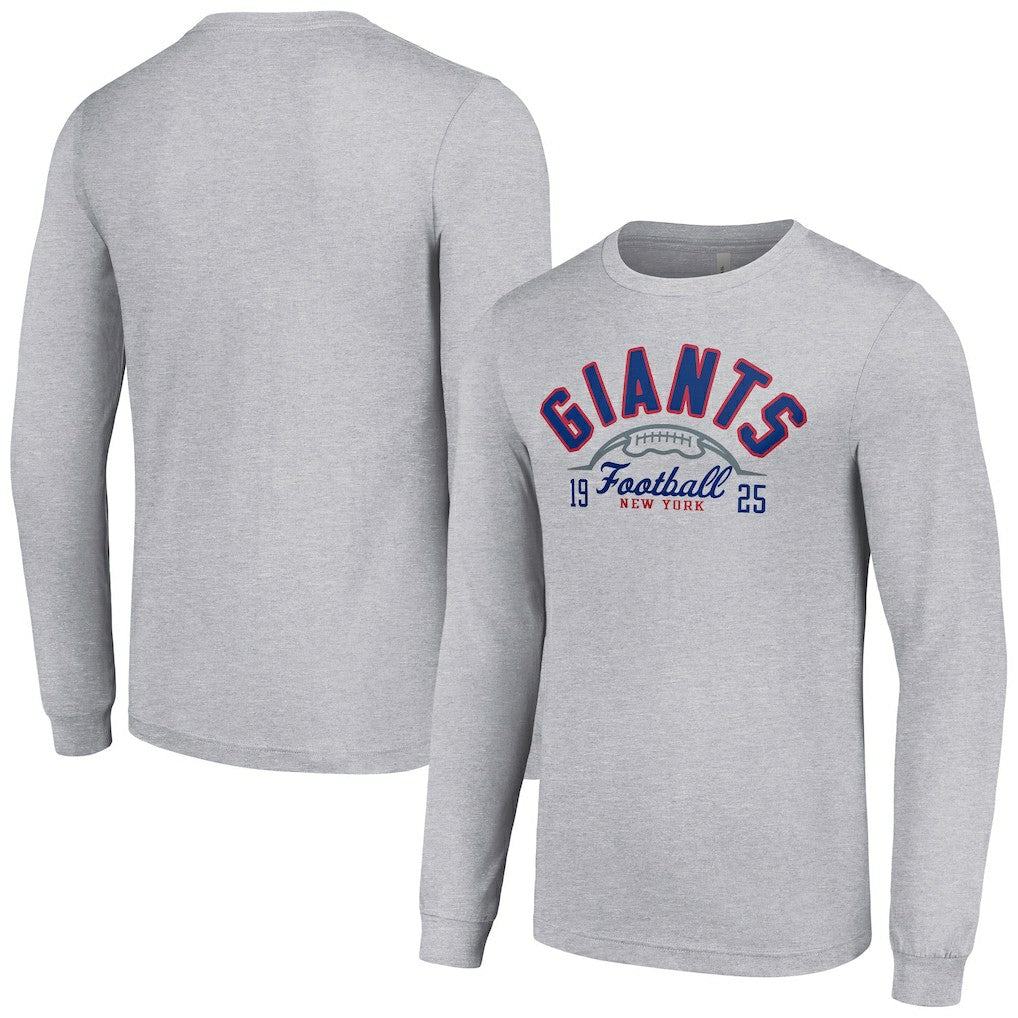 New York Giants Starter Half Ball Team Long Sleeve T-Shirt - Heather Gray sale