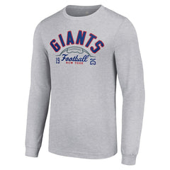 New York Giants Starter Half Ball Team Long Sleeve T-Shirt - Heather Gray sale