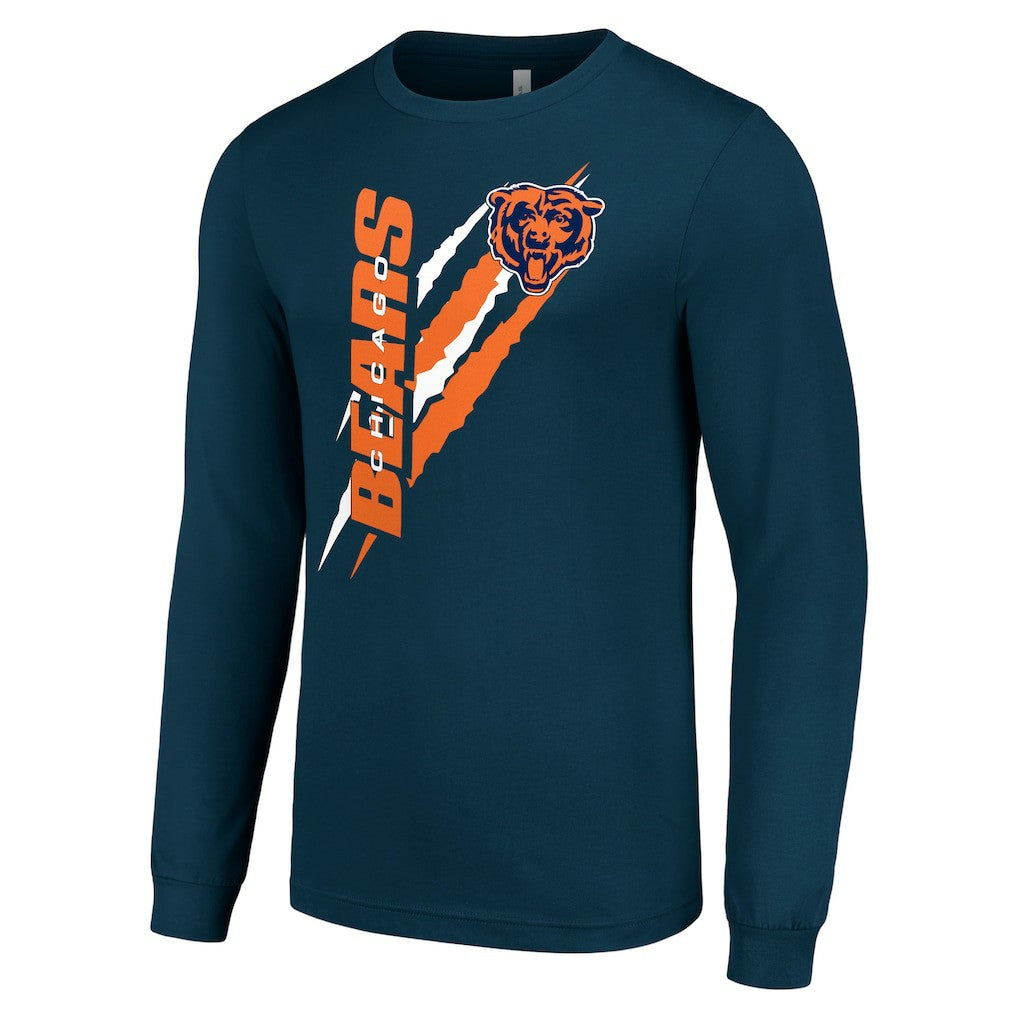 Chicago Bears Starter Color Scratch Long Sleeve T-Shirt - Navy sale