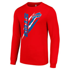 Buffalo Bills Starter Color Scratch Long Sleeve T-Shirt - Red for sale