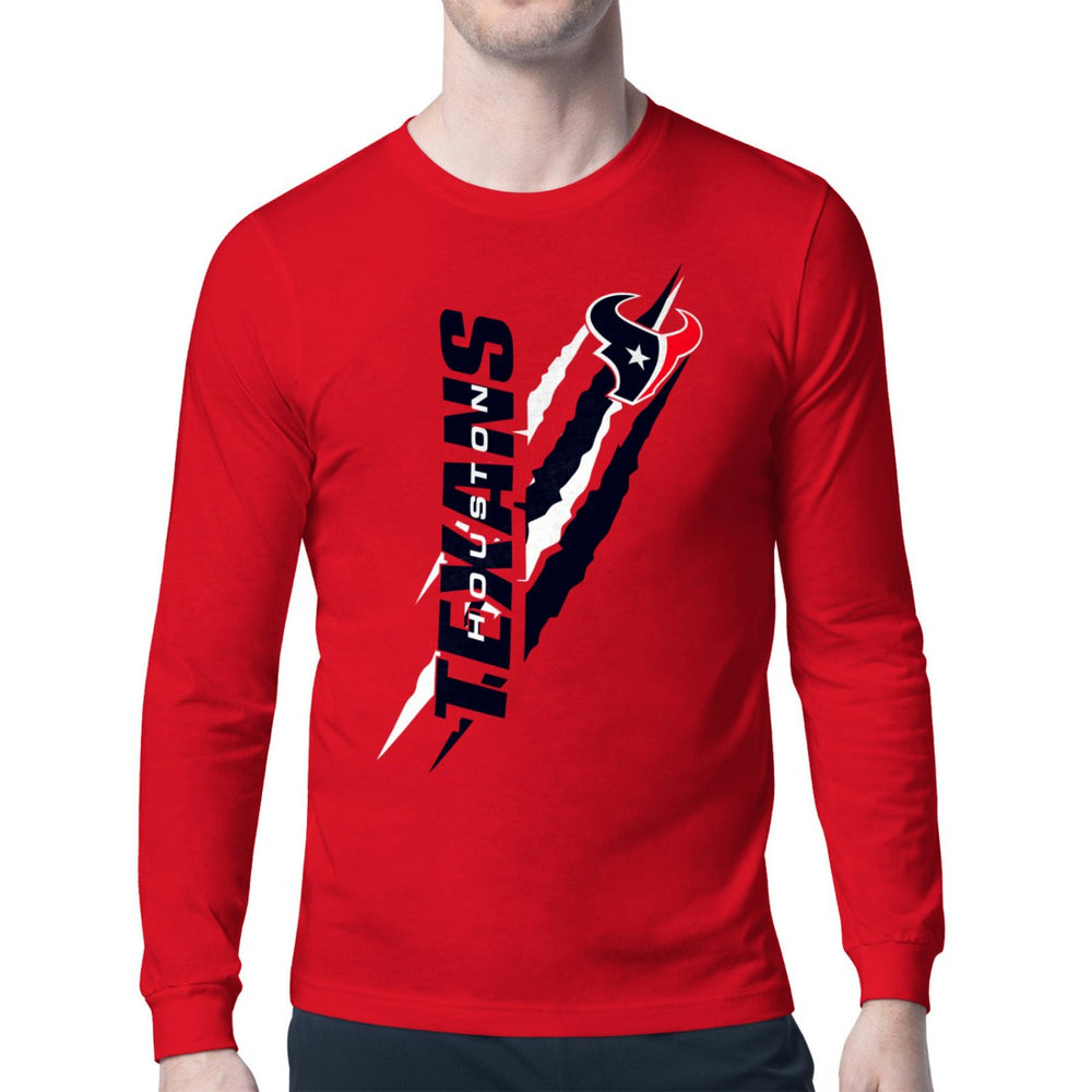 Houston Texans Starter Color Scratch Long Sleeve T-Shirt - Red online