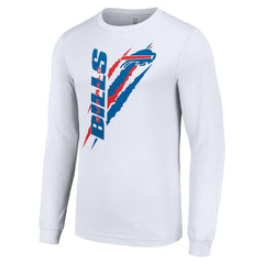Buffalo Bills Starter Color Scratch Long Sleeve T-Shirt - White cheap