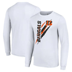 Cincinnati Bengals Starter Color Scratch Long Sleeve T-Shirt - White for sale