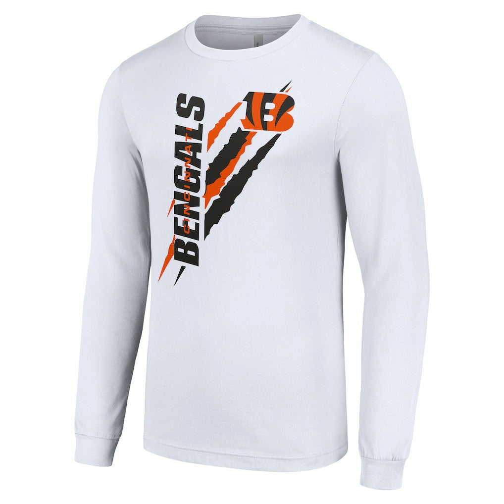 Cincinnati Bengals Starter Color Scratch Long Sleeve T-Shirt - White for sale