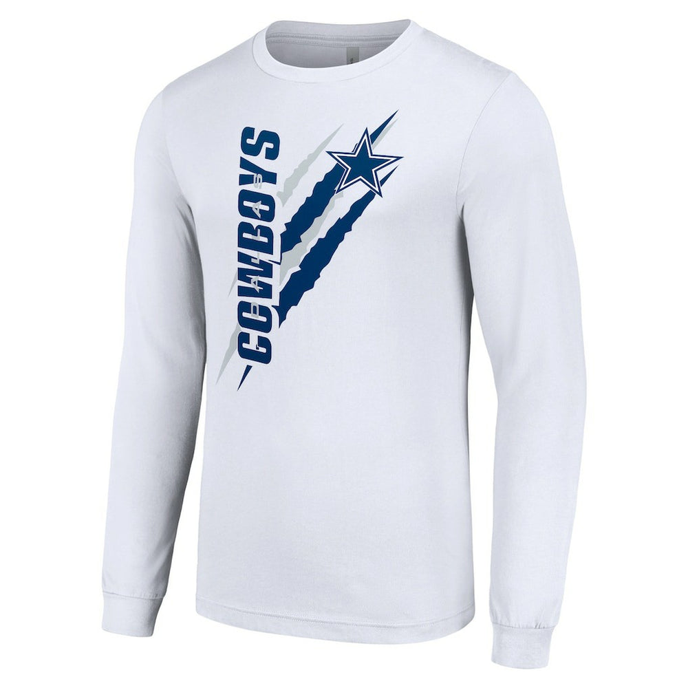 Dallas Cowboys Starter Color Scratch Long Sleeve T-Shirt - White discount