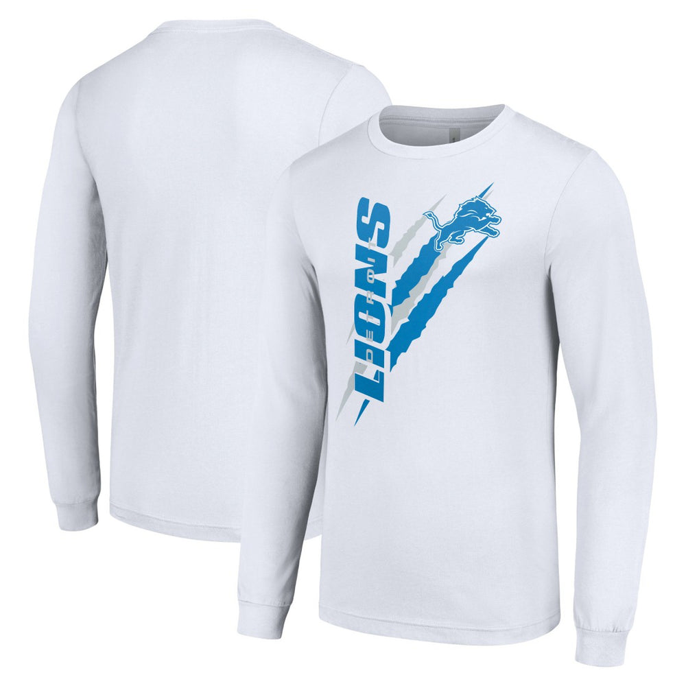 Detroit Lions Starter Color Scratch Long Sleeve T-Shirt - White for sale