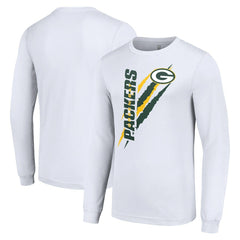 Green Bay Packers Starter Color Scratch Long Sleeve T-Shirt - White online