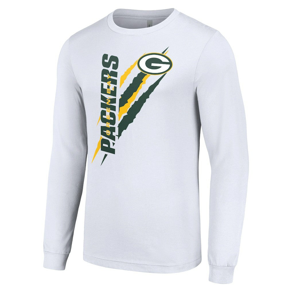 Green Bay Packers Starter Color Scratch Long Sleeve T-Shirt - White online