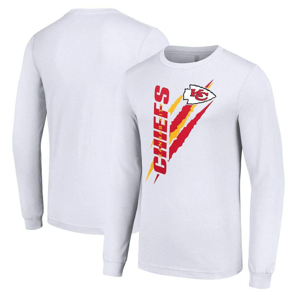 Kansas City Chiefs Starter Color Scratch Long Sleeve T-Shirt - White discount